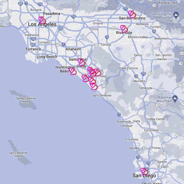 California coverage map