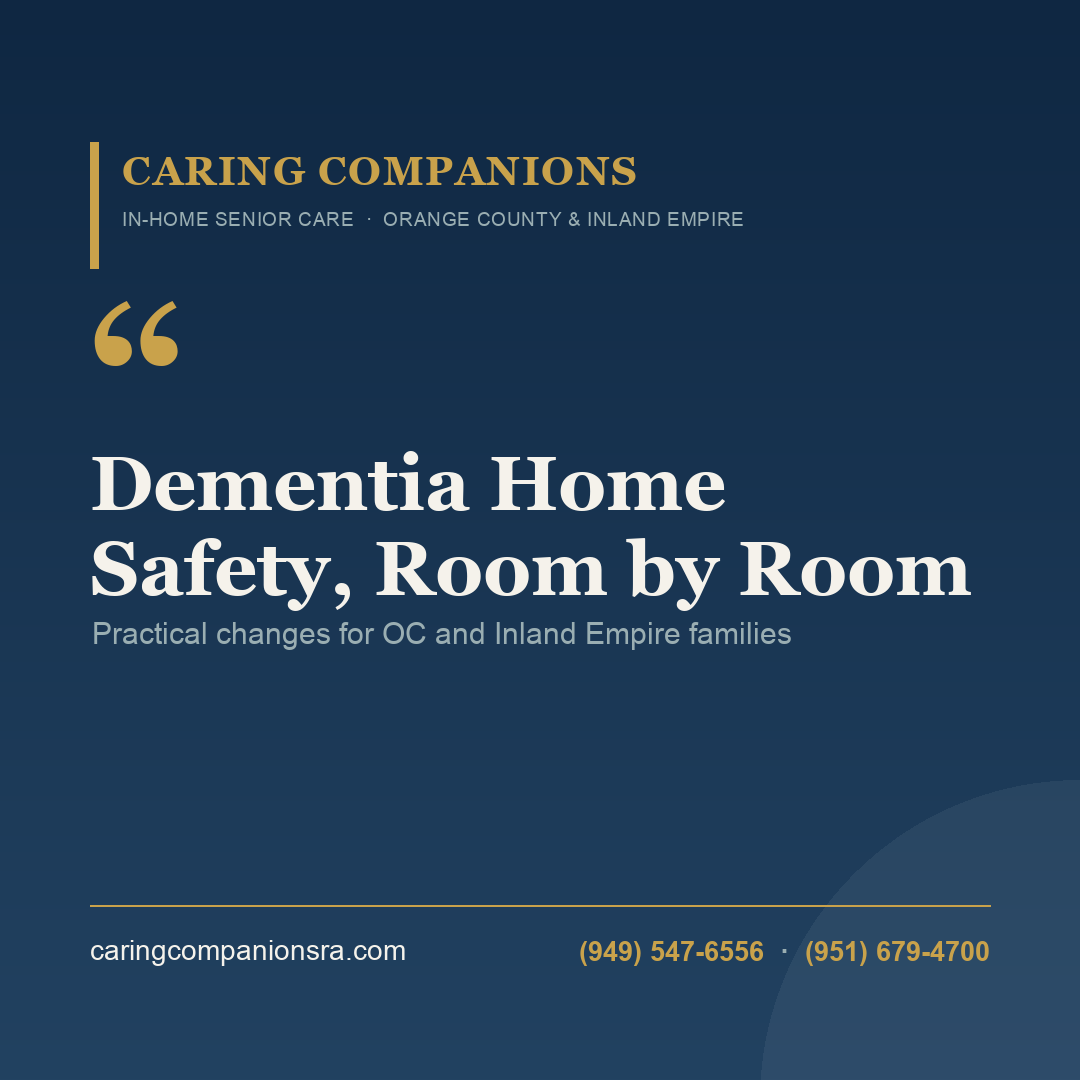 Dementia Home Safety, Room by Room | Caring Companions Referral Agency