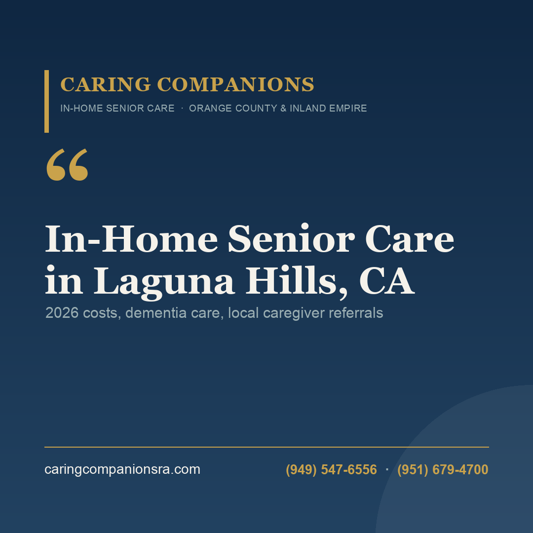 In-Home Senior Care in Laguna Hills, CA | Caring Companions Referral Agency
